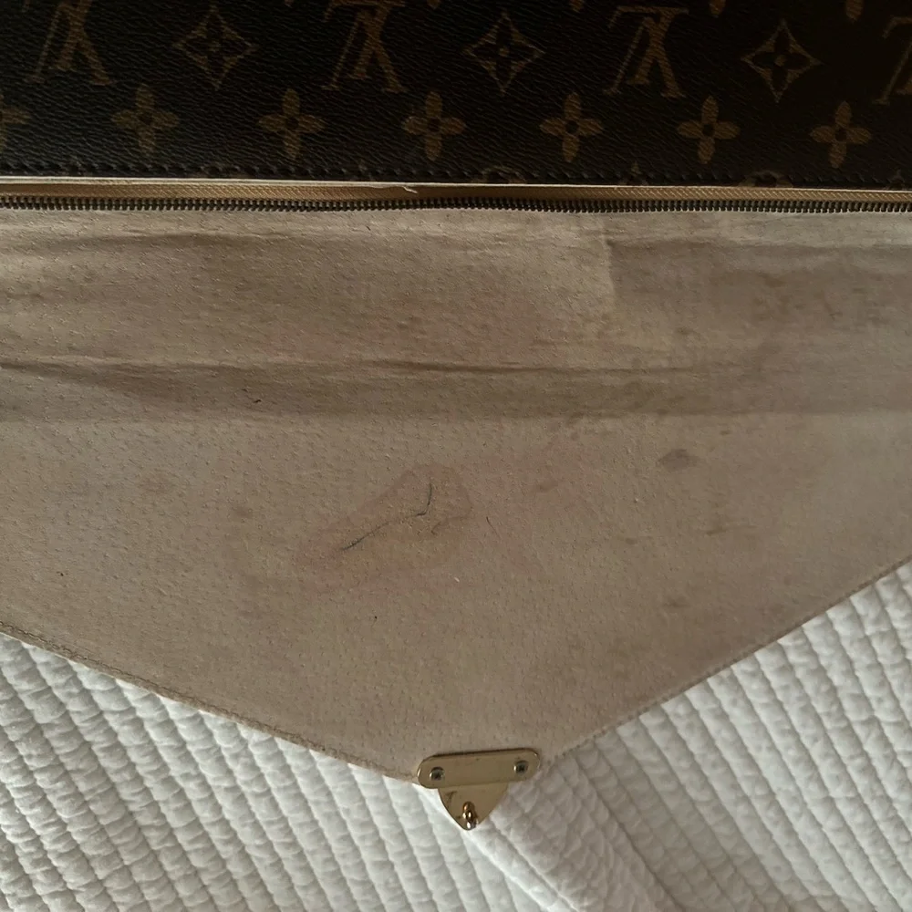 Louis Vuitton Brown Monogram Briefcase with Vachetta Leather